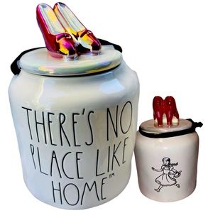 Rae Dunn THERE'S NO PLACE LIKE HOME Large Canister Wizard Of Oz Wicked New 2022